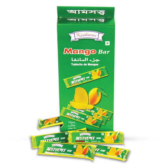 Kishwan Mango Bar 13gm X 30Pcs Box -  Mango Bar - Kishwan Mangoriegel 13 g x 30 Stück